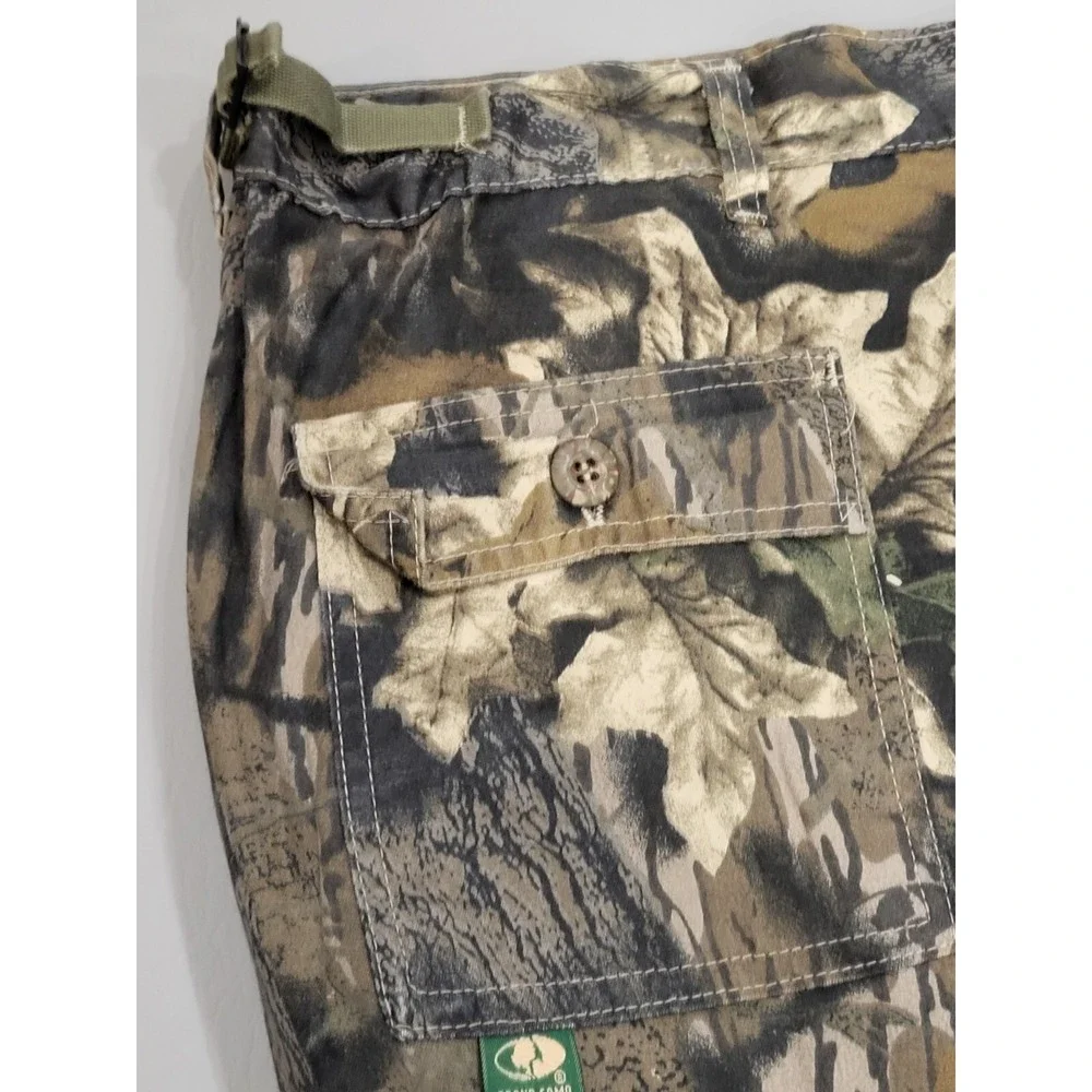 Vintage Mossy Oak Pants Men's 3XL Breakup Camo Hunting Adjustable Waist USA